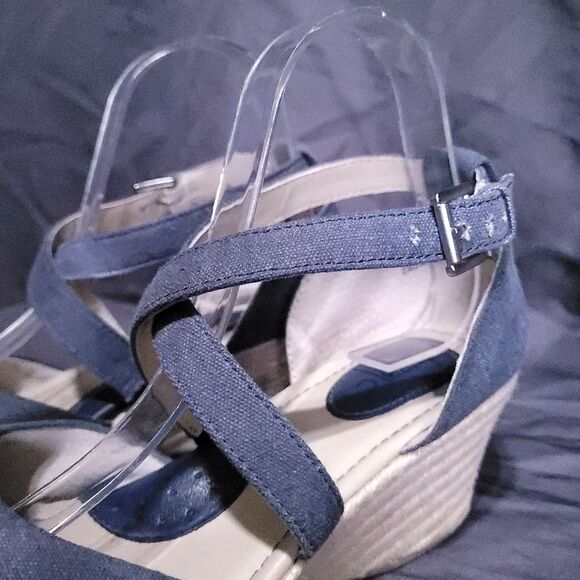 BOC Women's Bree Espadrille Wedge Sandals Size 8 Dark Blue Canvas - Picture 10 of 14